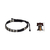 Silver beaded cord bracelet, 'Affinity in Black' - Braided Black Cord and Hill Tribe Silver Bead Bracelet