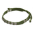 Silver beaded cord bracelet, 'Affinity in Green' - Green Cord Braided Bracelet Handmade in Thailand (image 2a) thumbail