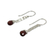 Garnet dangle earrings, 'Enchanted Love' - Hammered Sterling Silver and Garnet Dangle Earrings (image 2b) thumbail