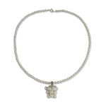 Pearl pendant choker necklace, 'Exquisite Grapes' - Cultured White Pearl Grape Cluster Pendant Choker