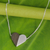 Sterling silver and wood pendant necklace, 'Together Heart' - Wood and Sterling Silver Heart Necklace thumbail