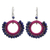 Beaded lapis lazuli dangle earrings, 'Divinely Blue' - Thai Lapis Lazuli and Agate Beaded Dangle Earrings