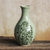 Celadon ceramic bud vase, 'Bodhi Tree' - Handmade Small Green Celadon Ceramic Bud Vase