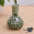 Celadon ceramic bud vase, 'Thai Bodhi' - Fair Trade Thai Celadon Vase with Bodhi Tree Motif
