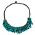 Beaded necklace, 'Pool Party' - Turquoise Colored Calcite and Brass Beaded Necklace (image 2a) thumbail