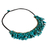Beaded necklace, 'Pool Party' - Turquoise Colored Calcite and Brass Beaded Necklace (image 2c) thumbail