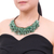 Aventurine beaded necklace, 'Garden Party' - Beaded Cord Necklace with Green Aventurine and Brass (image 2d) thumbail