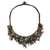 Beaded gemstone necklace, 'Festive Party' - Multicolor Gemstone Chip Necklace with Brass Accents thumbail