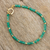 Chalcedony and gold plated bead bracelet, 'Simply Bedazzled' - Handcrafted Bead Bracelet with Chalcedony and 24k Gold (image 2) thumbail