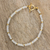 Rainbow moonstone and gold plated bead bracelet, 'Simply Fascinating' - Thai Fair Trade Rainbow Moonstone Bead Bracelet