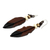 Leather dangle earrings, 'Leaf Feather' - Fair Trade Handmade Leather Earrings from Thailand (image 2b) thumbail