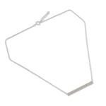 Sterling silver and blue topaz pendant bar necklace, 'Simply Love' - Blue Topaz and Sterling Silver Bar Necklace Thai Jewelry