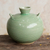 Celadon ceramic vase, 'Rice Fields' - Artisan Crafted Green Thai Celadon Ceramic Bud Vase thumbail