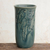 Celadon ceramic vase, 'Blue Banana Leaves' - Blue Celadon Ceramic Vase Handcrafted in Thailand