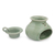 Celadon ceramic oil warmer, 'In Harmony' - Green Celadon Ceramic Oil Warmer from Thailand