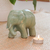 Celadon ceramic figurine, 'Purposeful Elephant' - Celadon Ceramic Elephant Figurine by Thai Artisans