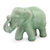 Celadon ceramic figurine, 'Smiling Elephant' - Celadon Ceramic Happy Elephant Figurine by Thai Artisans
