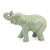 Celadon ceramic figurine, 'Laughing Elephant' - Thai Artisan Crafted Celadon Ceramic Elephant Figurine (image 2b) thumbail