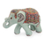 Celadon ceramic figurine, 'Smiling Royal Elephant' (small) - Thai Celadon Hand Painted Ceramic Elephant Figurine (Small) (image 2a) thumbail
