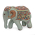 Celadon ceramic figurine, 'King's Royal Elephant' (small) - Hand Painted Thai Celadon Ceramic Elephant Statuette (Small)