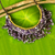 Beaded amethyst necklace, 'Dance Party' - Amethyst Chip and Brass Bead Necklace from Thai Artisan