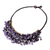 Beaded amethyst necklace, 'Dance Party' - Amethyst Chip and Brass Bead Necklace from Thai Artisan (image 2c) thumbail