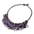 Beaded amethyst necklace, 'Cascade' - Amethyst Chip and Brass Bead Necklace from Thai Artisan (image 2d) thumbail