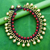 Beaded quartz bracelet, 'Summer Chimes' - Fair Trade Beaded Bracelet with Red Quartz and Brass (image 2) thumbail