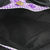 Umhängetasche aus Baumwolle, 'Thai Life'. - Schwarze Baumwollhandtasche mit violettem Rand aus Thailand