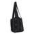 Cotton shoulder bag, 'Orient Black' - Dark Ikat Style Hand Woven Cotton Shoulder Bag with Pockets