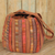 Cotton shoulder bag, 'Oriental Brown' - Pleated Shoulder Bag with 3 Pockets in Hand Woven Cotton (image 2b) thumbail