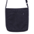 Cotton shoulder bag, 'Black Siam' - Black Cotton Thai Applique Shoulder Bag with 3 Pockets (image 2b) thumbail