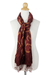 Silk scarf, 'Cinnamon Dance' - Brown Tie-dye 100% Silk Scarf Crafted by Hand in Thailand (image 2b) thumbail