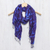 Silk scarf, 'Indigo Dance' - Blue Purple Tie-dye Silk Scarf Crafted by Hand in Thailand (image 2) thumbail