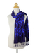 Silk scarf, 'Indigo Dance' - Blue Purple Tie-dye Silk Scarf Crafted by Hand in Thailand (image 2d) thumbail