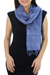 Raw silk scarf, 'Essential Blue' - Medium Blue Woven All-Silk Scarf Handmade by Thai Artisan (image 2a) thumbail