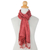 Raw silk scarf, 'Essential Rose' - Artisan Crafted Rose Pink Woven Silk Scarf with Fringe (image 2c) thumbail