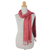 Raw silk scarf, 'Essential Rose' - Artisan Crafted Rose Pink Woven Silk Scarf with Fringe (image 2d) thumbail
