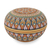 Joyero de cerámica celadón - Caja de joyería redonda de cerámica celadón pintada tailandesa de comercio justo