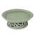 Bandeja de servicio de cerámica Celadon - Bandeja de servicio de cerámica verde celadón floral sobre pedestal