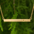 Gold vermeil citrine bar necklace, 'Simple Abundance' - 24k Gold Vermeil and Citrine Modern Bar Necklace (image 2) thumbail