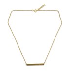 Gold vermeil citrine bar necklace, 'Simple Abundance' - 24k Gold Vermeil and Citrine Modern Bar Necklace