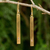 Gold vermeil tourmaline bar earrings, 'Simple Kindness' - Contemporary Pink Tourmaline and 24k Gold Vermeil Earrings thumbail