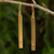 Gold vermeil citrine bar earrings, 'Simple Abundance' - Citrine and 24k Gold Plated Silver 925 Dangle Earrings thumbail