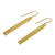 Gold vermeil citrine bar earrings, 'Simple Abundance' - Citrine and 24k Gold Plated Silver 925 Dangle Earrings (image 2b) thumbail