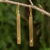 Gold vermeil peridot bar earrings, 'Simple Clarity' - Peridot Earrings set in 24k Gold Plated Sterling Silver (image 2) thumbail