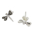 Sterling silver and marcasite stud earrings, 'Petite Dragonflies' - Sterling Silver Artisan Crafted Stud Earrings from Thailand (image 2b) thumbail