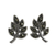 Sterling silver and marcasite stud earrings, 'Petite Leaves' - Leaf Stud Earrings Crafted of Sterling Silver and Marcasite thumbail