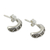 Sterling silver and marcasite half hoop earrings, 'Dew' - Sterling Silver Half Hoop Earrings Crafted with Marcasite (image 2b) thumbail