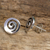 Sterling silver button earrings, 'Spiral Transformation' - Artisan Crafted Sterling Silver Earrings from Thailand thumbail